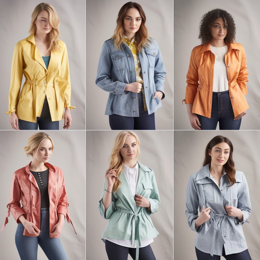 **DIY lightweight spring jackets: Learn how to create fashionable and functional lightweight jackets, showcasing a variety of materials and designs suitable for the mild temperatures of spring. --upbeta --v 5** - Image #4