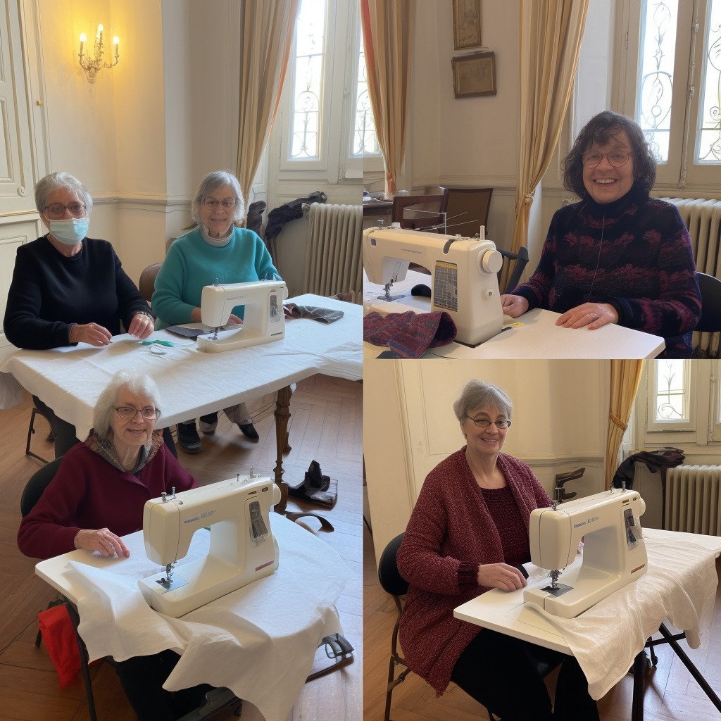 **a few happy women using sewing machines in France in 2023 --upbeta --v 5** - Image #3