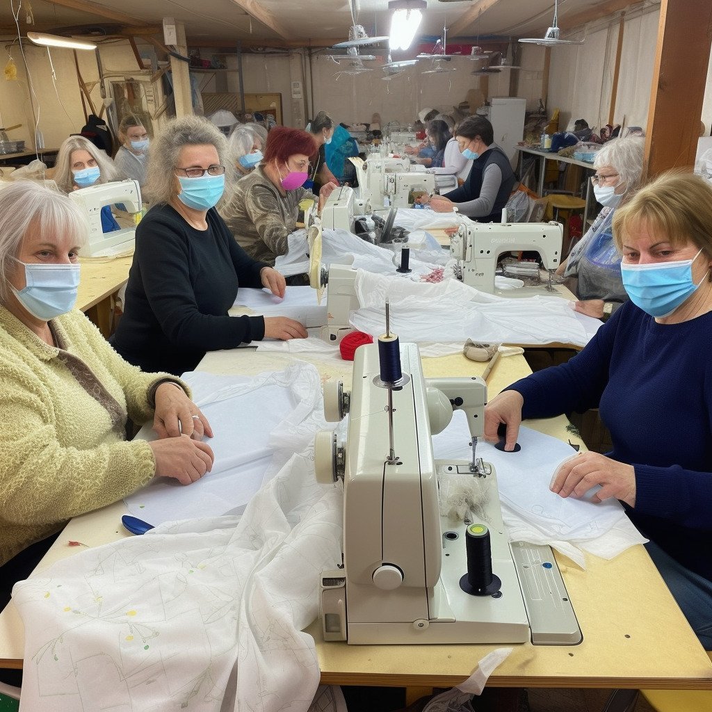 **a few happy women using sewing machines in France in 2023 --upbeta --v 5** - Image #3