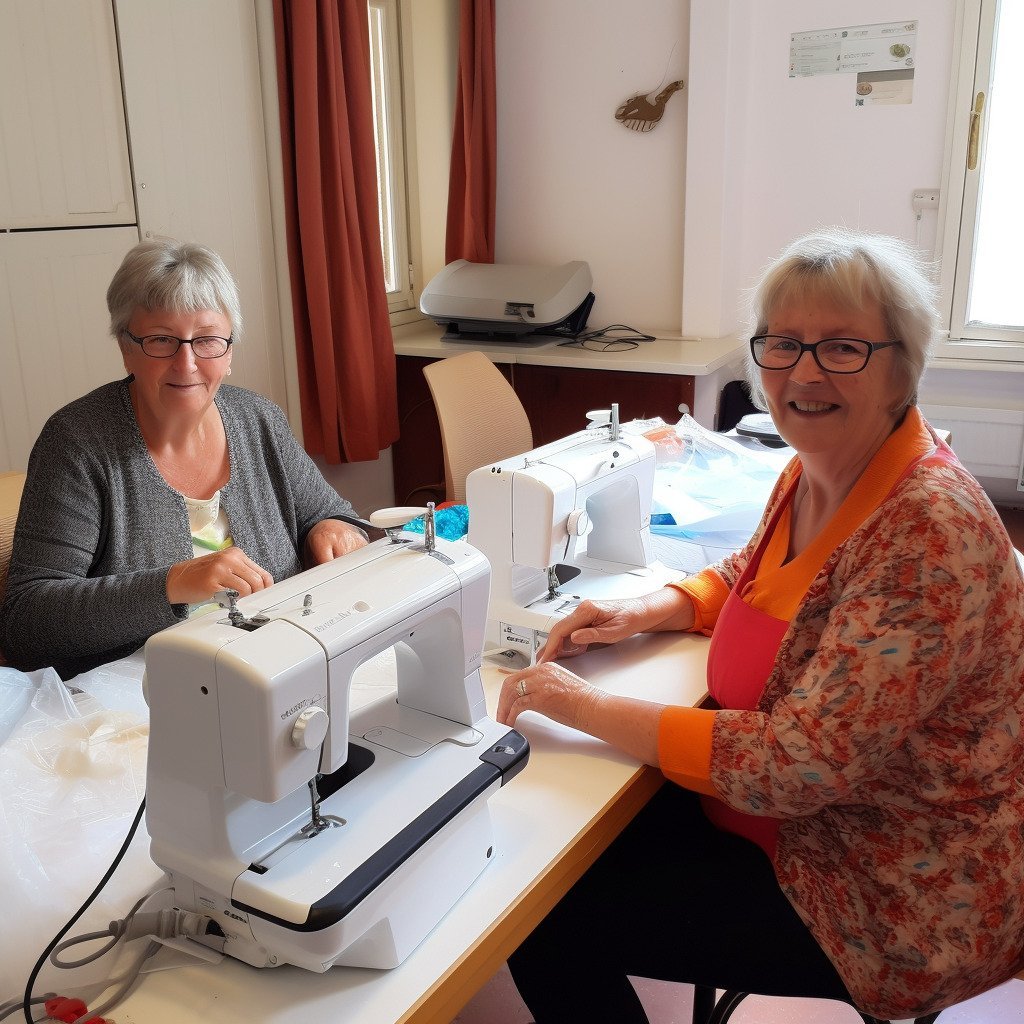 **a few happy women using sewing machines in France in 2023 --upbeta --v 5** - Image #4