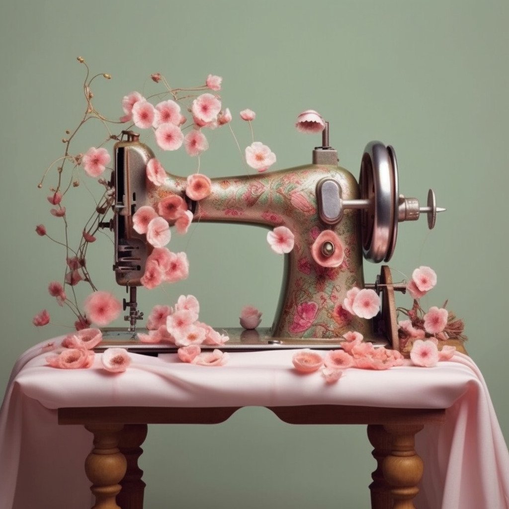 **spring fashion style and a sewing machine. --v 5.1** - Image #3