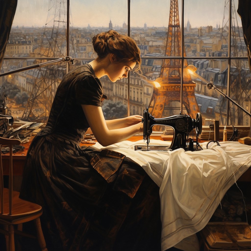 **women using sewing machines in 2023 in France** - Image #2