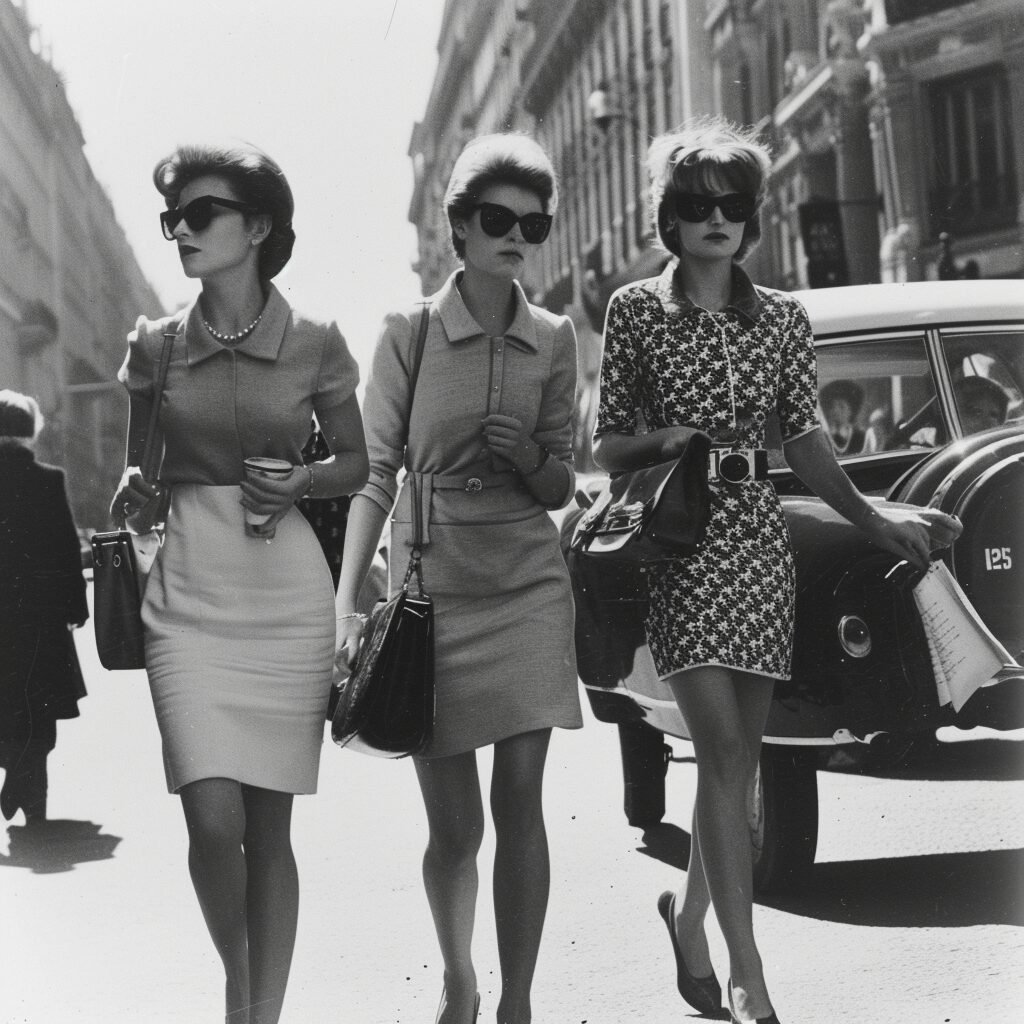 **La relation entre le féminisme et la mode peut être suivie jusqu'aux premiers jours du mouvement des femmes libérées dans les années 1960 et 1970. Durant cette période, de nombreuses femmes ont rejeté les rôles de genre traditionnels et ont commencé à contester les normes sociales autour de la beauté et de l'apparence. Elles ont adopté un look plus androgyne en portant des pantalons, des jeans et d'autres vêtements considérés jadis comme masculins. --v 6.0** - Image #1