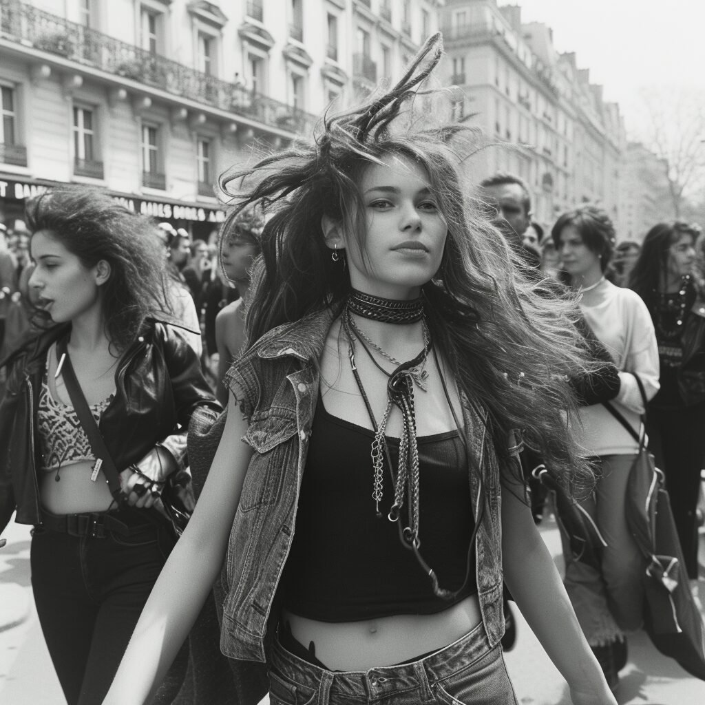**Tout au long de l’histoire, divers mouvements de mode féministes ont remis en question les normes sociétales et favorisé la positivité corporelle et l’expression de soi. L’un de ces mouvements est le mouvement Riot Grrl des années 1990, qui encourageait les femmes à rejeter les normes de beauté traditionnelles et à adopter une esthétique plus punk rock. Un autre mouvement est le mouvement de positivité corporelle, qui encourage les femmes à célébrer leur corps sous toutes ses formes et toutes ses tailles et à rejeter les normes de beauté étroites promues par les médias grand public. --v 6.0** - Image #2