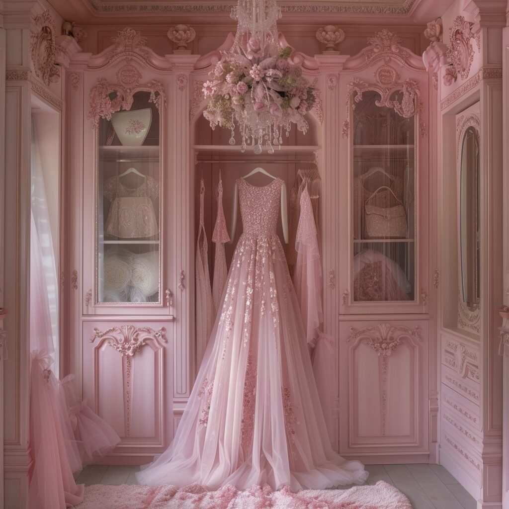 **a beautiful wardrobe and a woman. pink --v 6.0** - Image #3