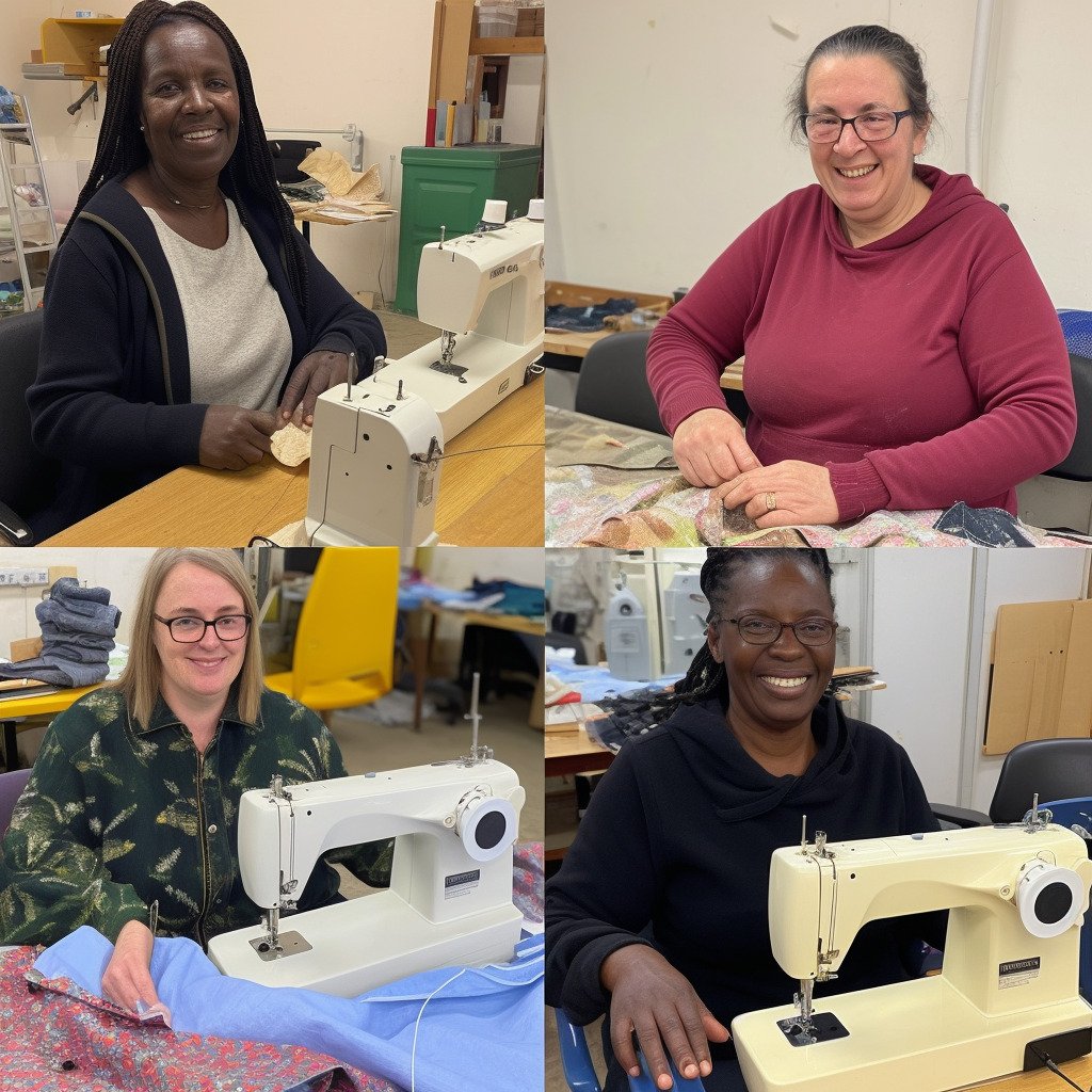 **a few happy women using sewing machines in France in 2023 --upbeta --v 5** - Image #2