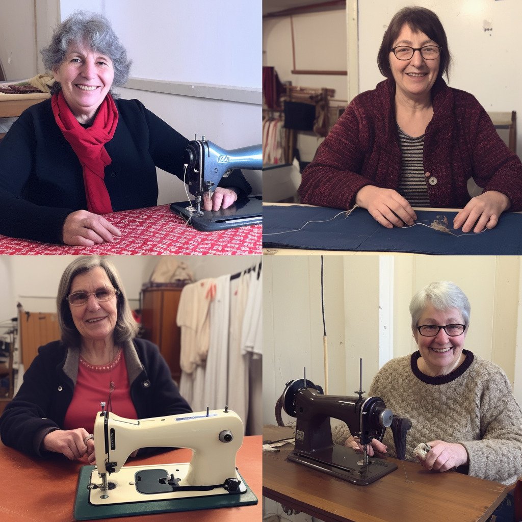 **a few happy women using sewing machines in France in 2023 --upbeta --v 5** - Image #4