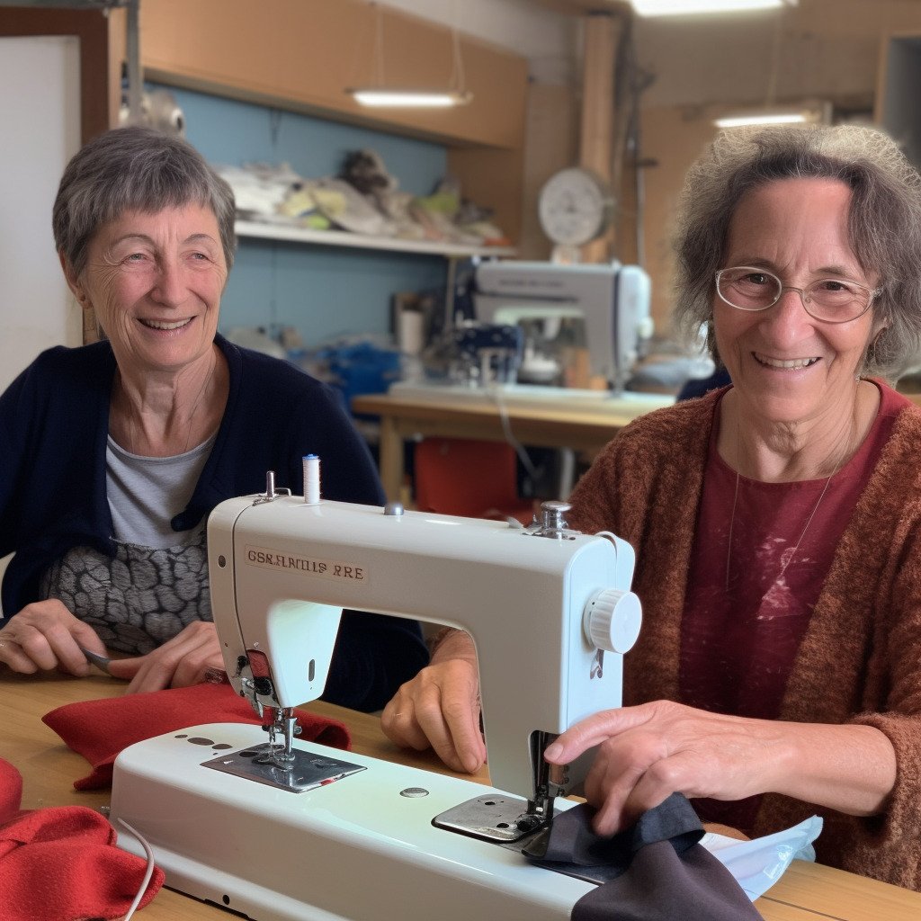 **a few happy women using sewing machines in France in 2023 --upbeta --v 5** - Image #3
