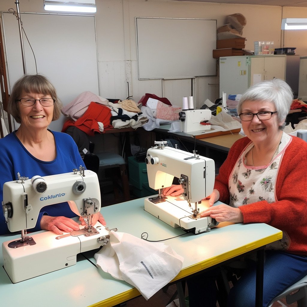 **a few happy women using sewing machines in France in 2023 --upbeta --v 5** - Image #4