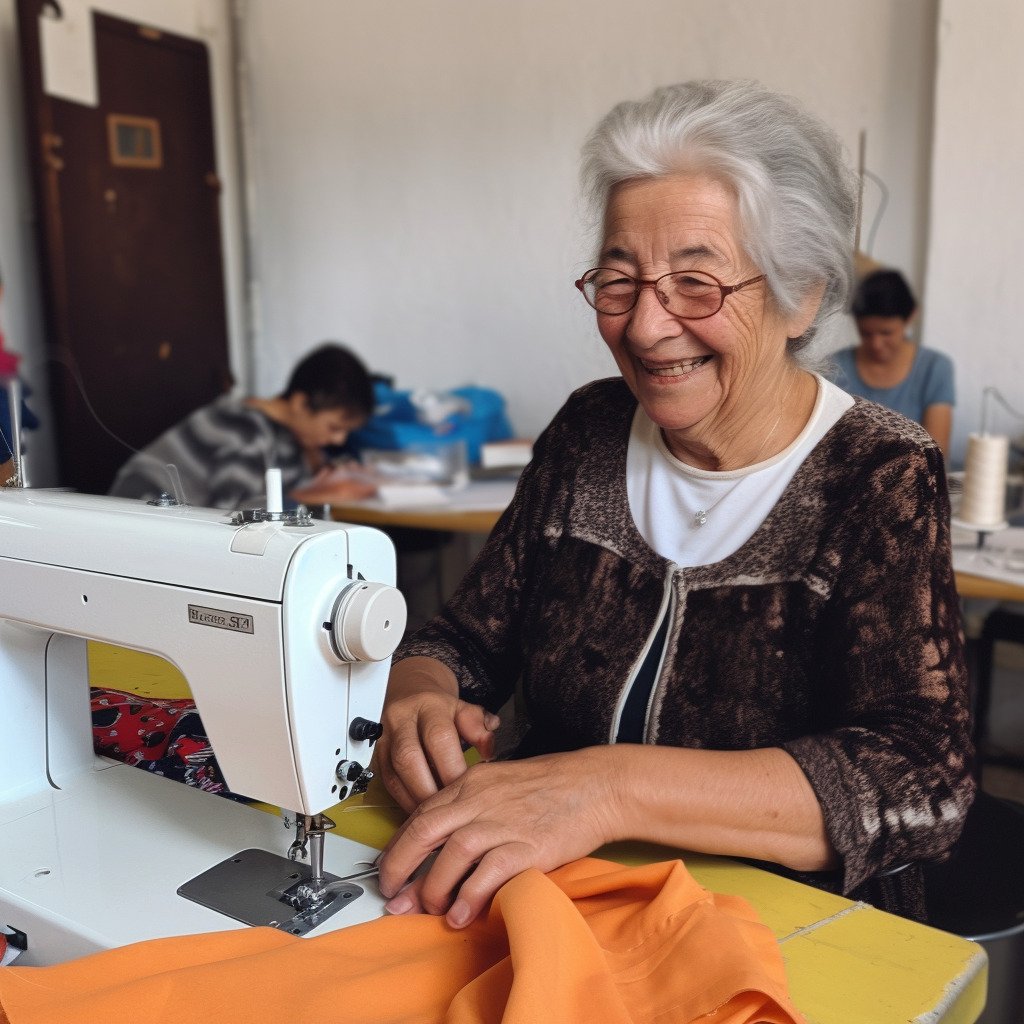 **a few happy women using sewing machines in France in 2023 --upbeta --v 5** - Image #2