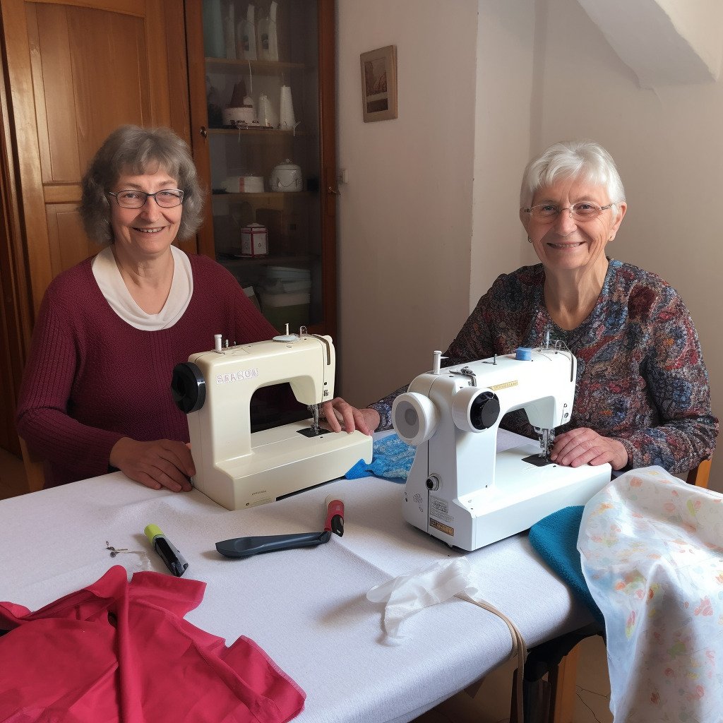 **a few happy women using sewing machines in France in 2023 --upbeta --v 5** - Image #3