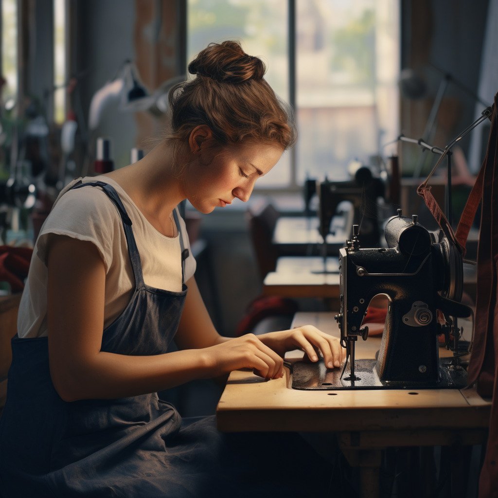 **women using sewing machines in 2023 in France** - Image #2